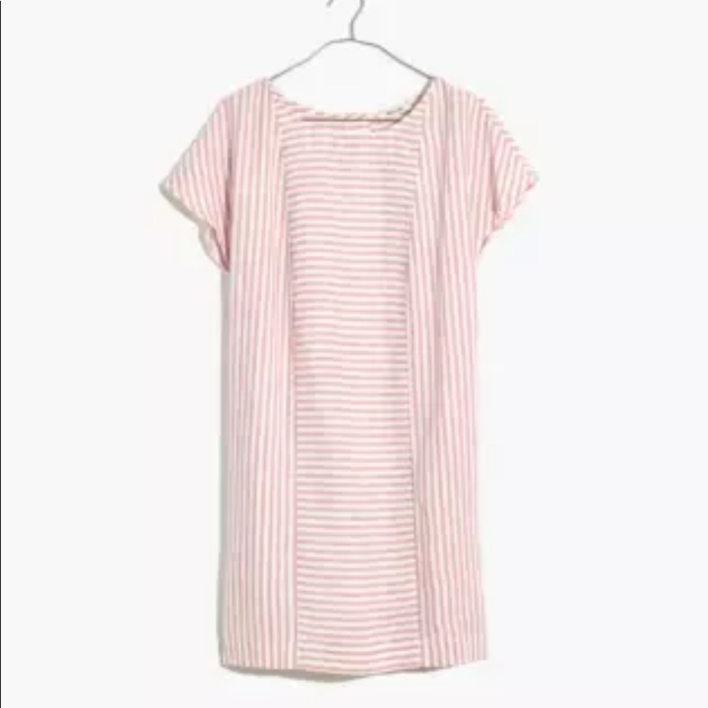 Madewell Stripe-Play Button-Back Dress